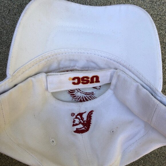 CREATION OF DEMAND USC Trojans Hat Men's Adjustable Cap Embroidered White - Picture 5 of 6